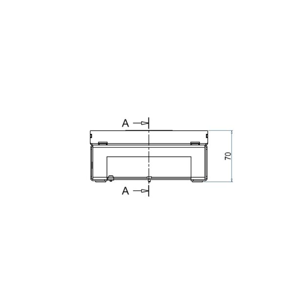 Produktbild UBD 165 156  -  Unterflur-Bodendose UBD 160 small inkl. Deckel mit Kante, geschlossen, 15mm Vertiefung und 1 Bürstenauslass